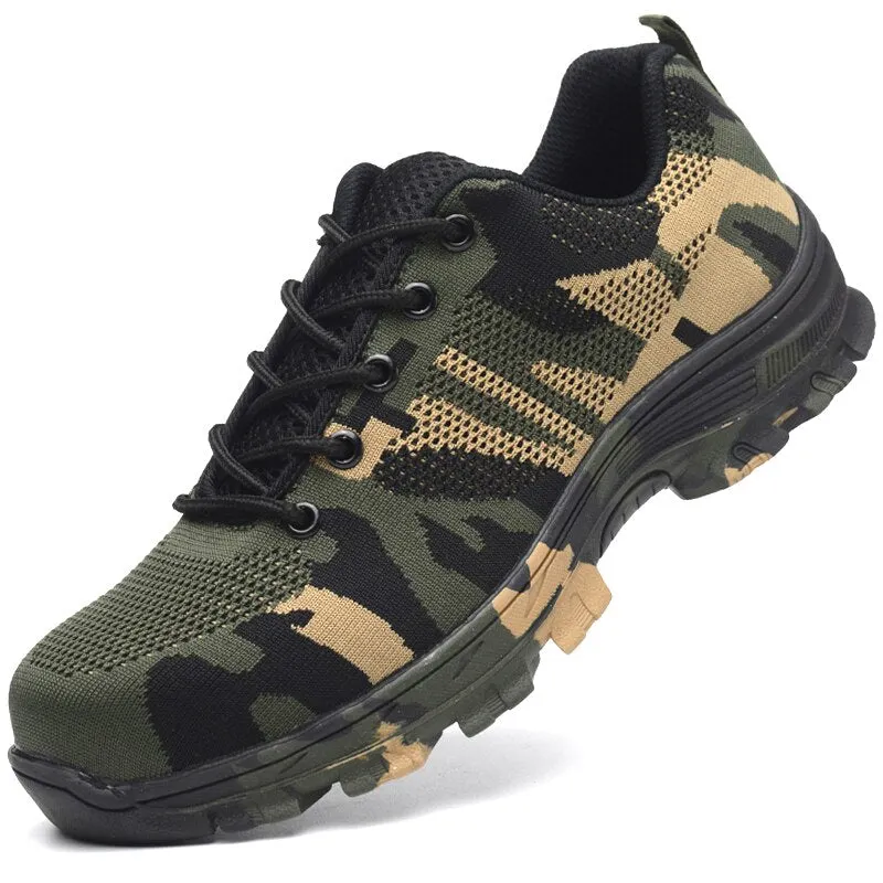 Indestructible Men Shoes Anti-puncture Safety Shoes Work Sneakers Male Hiking Shoes Anti-smash Steel Toe Shoes Security Footwear