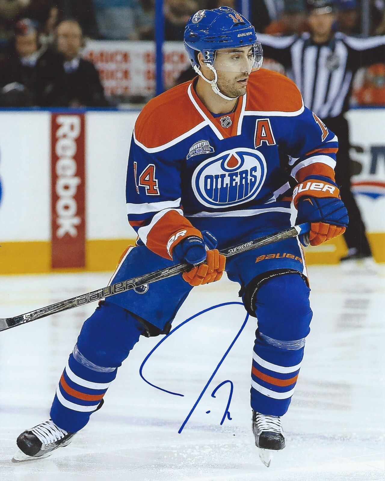 Jordan Eberle Signed 8x10 Photo Poster painting Edmonton Oilers Autographed COA C