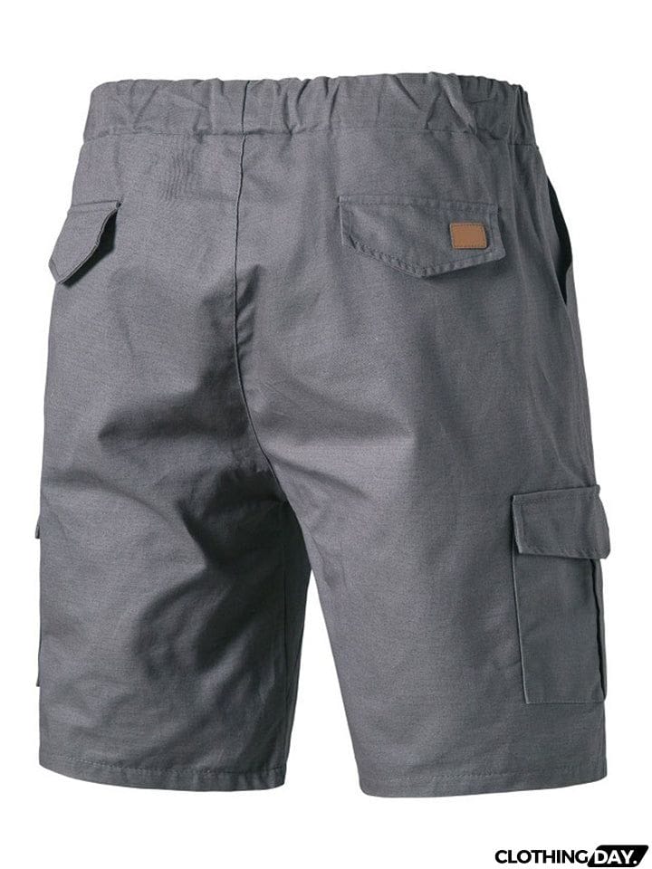 Men's Casual Multi Pockets Summer Sports Loose Drawstring Shorts