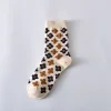 Y2K Fashion Geometric Flower Medium Height Women Socks 10 Pairs