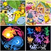 Pokémon-Peinture diamant rond complet-30*30cm