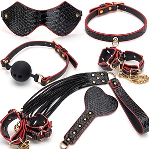 Crocodile Pattern 7 Pcs Adults Games Bondage Set Sex Toys For Couples