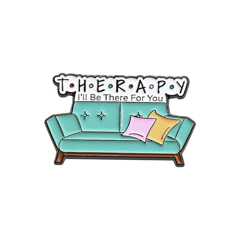 IG Style Pin Geometric Letter Alloy Stoving Varnish Plating Unisex Brooches