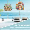 2Pcs Diamond Painting Acrylic Double Sided Cat Wind Chime Suncatcher with Crystal Hanging Pendant