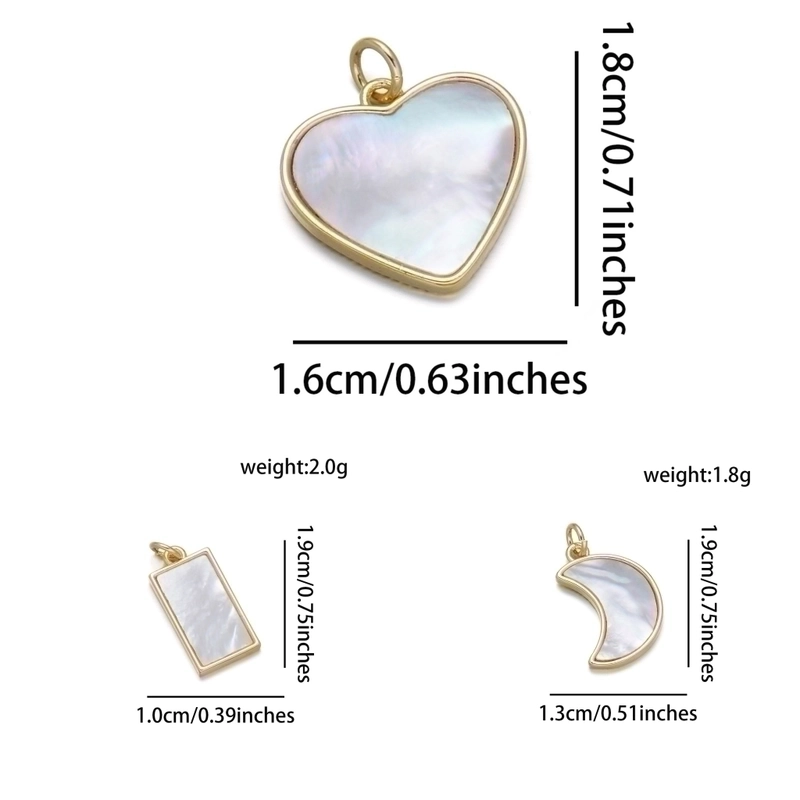 Ig Style Geometric Star Fish Tail Copper 18k Gold Plated Charms