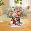 (US Local)DIY Flower Special Shaped Diamond Painting Desktop Ornaments Kit 