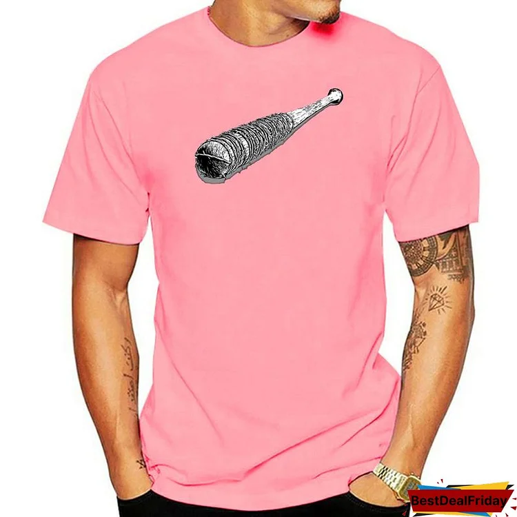 Lucille 2022 3D Baseball Bat Printed Men T-Shirt Vintage Black Grey T Shirt Students Cool Tops Walking Dead Clothing