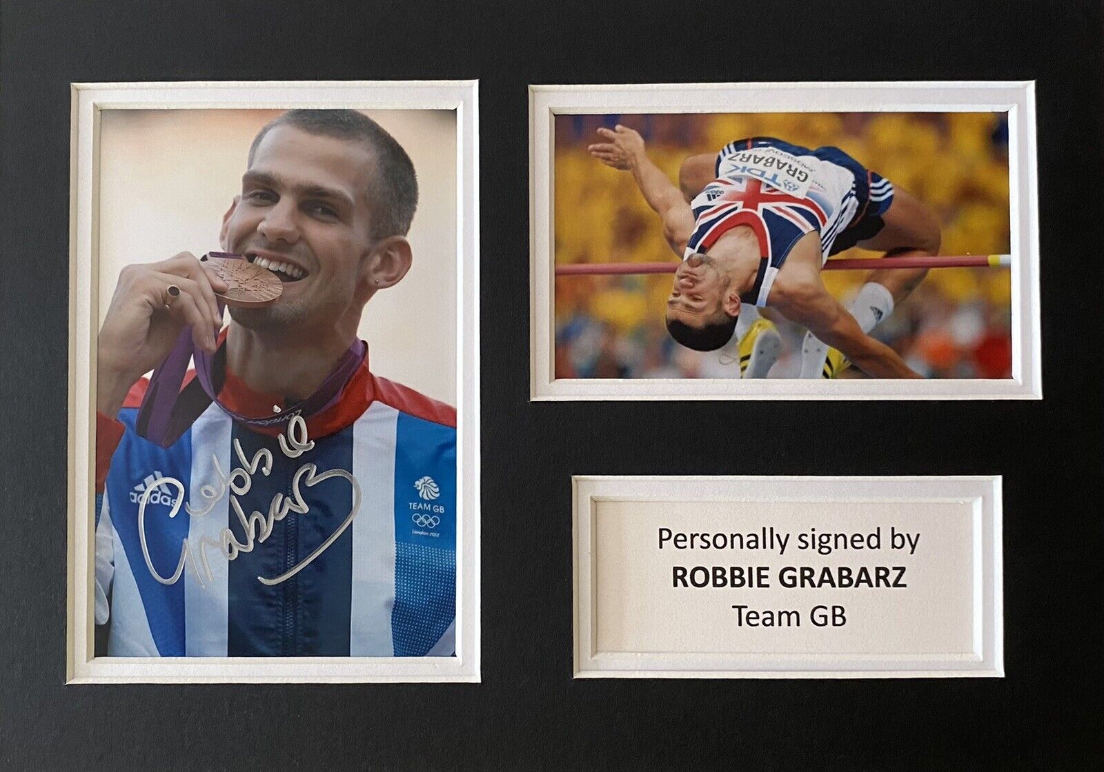 Robbie Grabarz Hand Signed Photo Poster painting In A4 Mount Display - Olympics - Team GB