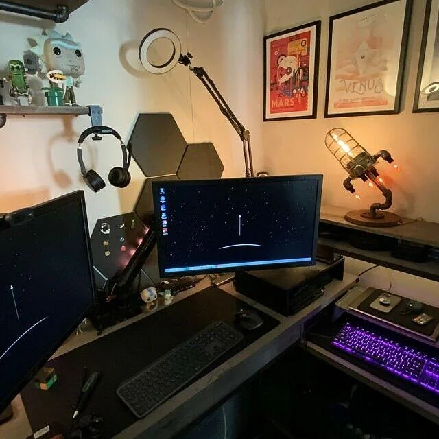 3D Steampunk Space Shuttle Rocket Night Light LED Table Desk Lamp Room