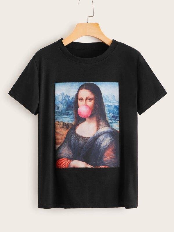 Bubblegum Mona Lisa Graphic Tee