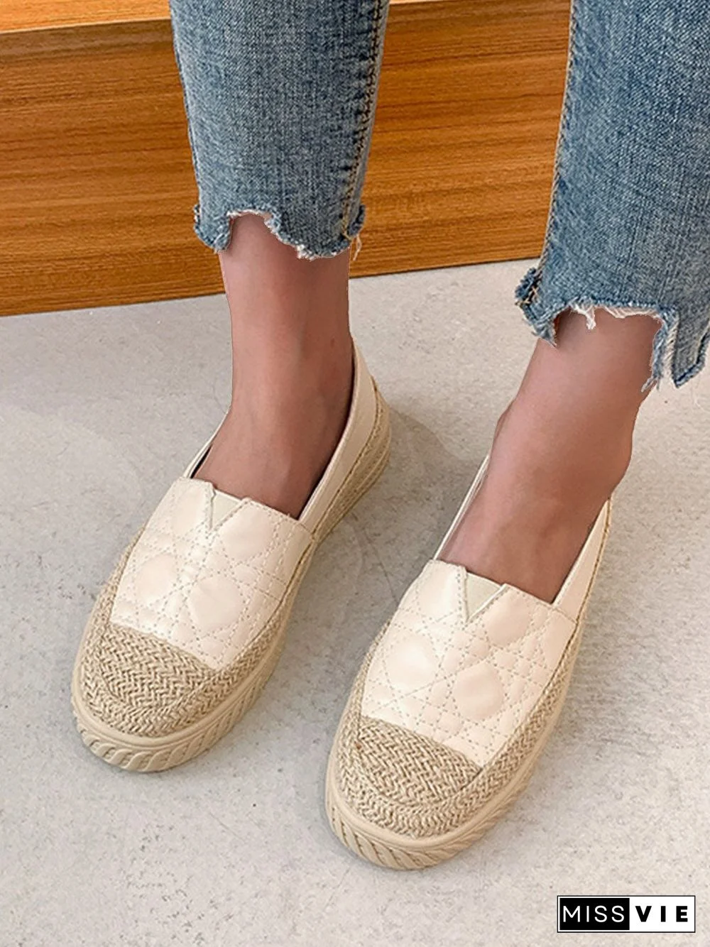 Breathable Lightweight Woven Platform Fisherman's Shoes