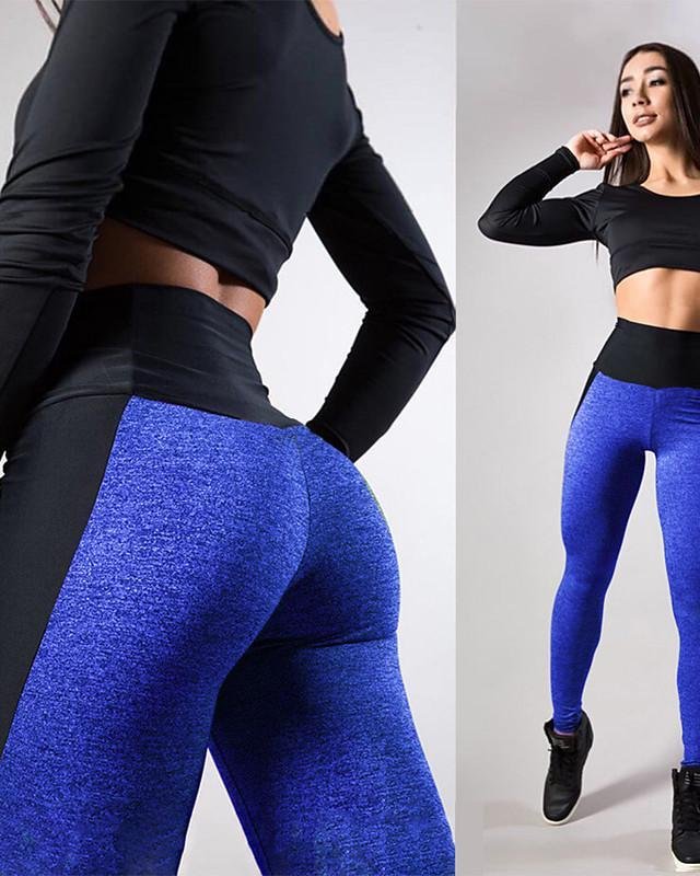 Women's High Waist Yoga Pants Seamless Leggings Tummy Control Butt Lift Moisture Wicking Blue Pink Gray Fitness Gym Workout Running Sports Activewear Stretchy Skinny - VSMEE