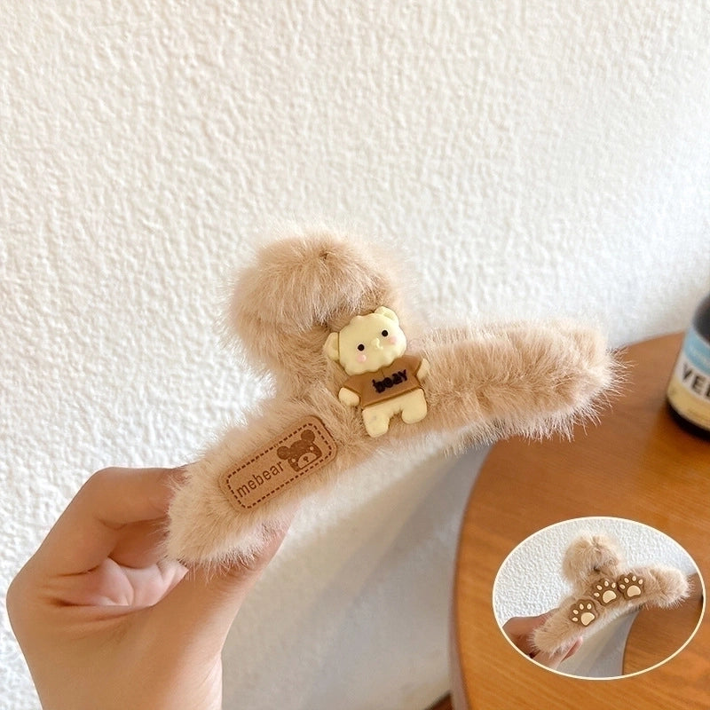 Minimalist Solid Color Arylic Hair Claws 1 Piece