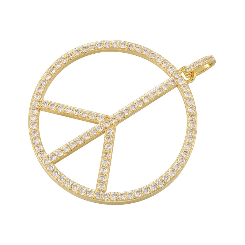 1 Piece 12*10mm Copper Zircon 18K Gold Plated Geometric Pendant Jewelry Accessories