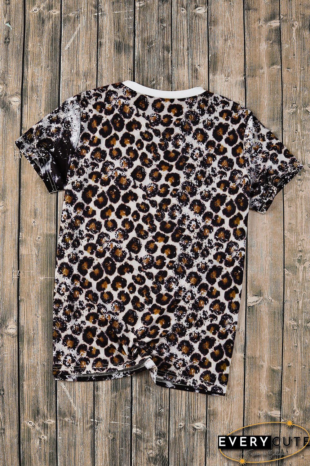 Leopard Mix Animal Print Bleached T Shirt