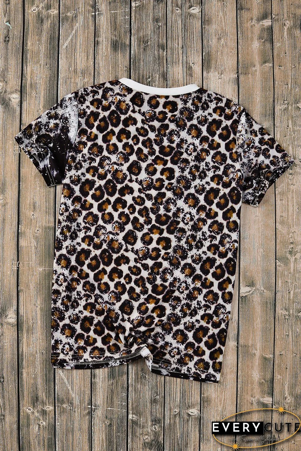 Leopard Mix Animal Print Bleached T Shirt