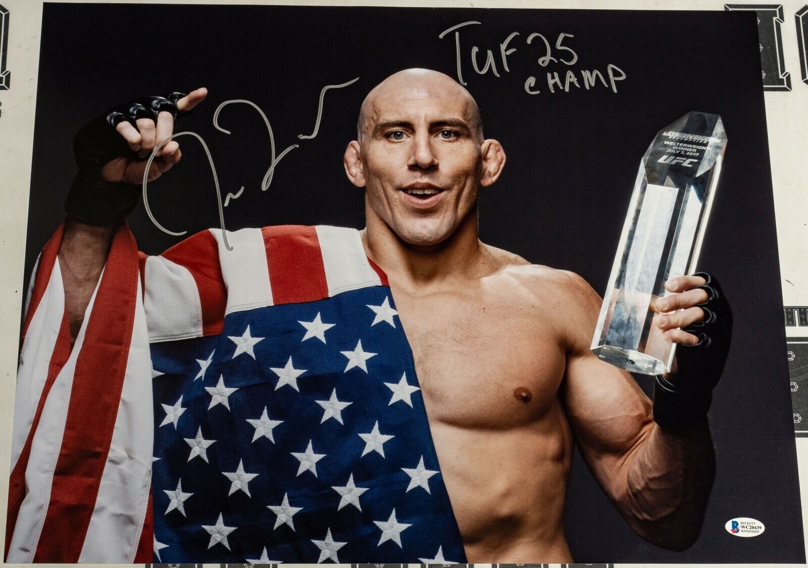 Jesse Taylor Signed 16x20 Photo Poster painting BAS COA UFC The Ultimate Fighter 7 25 Autograph