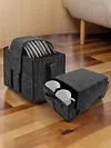 2PCS Camping Dinnerware Organizer with Dividers Motorhome Camping Glass Carrier