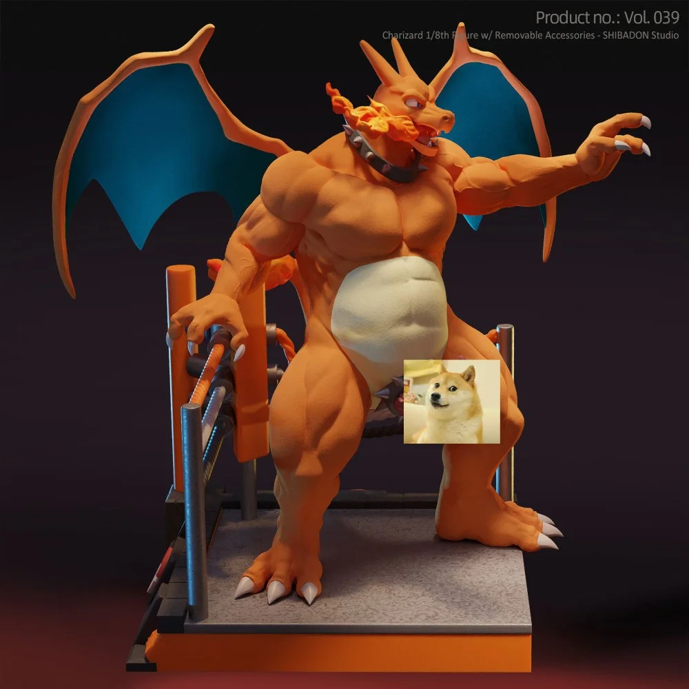 1/8 Scale Big Belly Ver. Charizard - Pokemon Statue - Shibadon-Studio ...