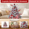 (US Local)Snow Xmas Tree DIY Table Top Diamond Painting Desktop Ornaments Kit