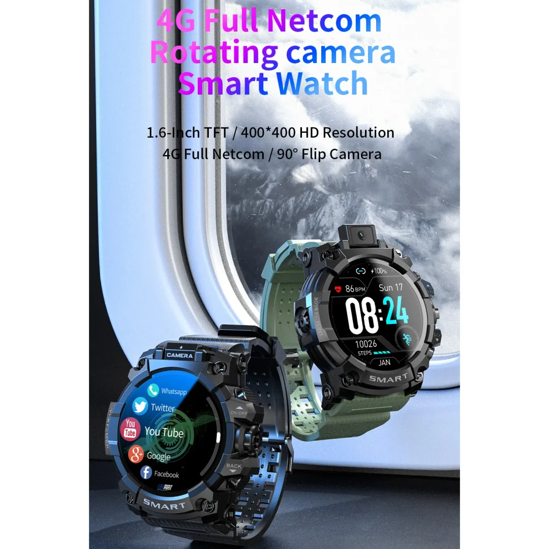 Video Call Wifi Internet Download GPS Positioning Smart Watch