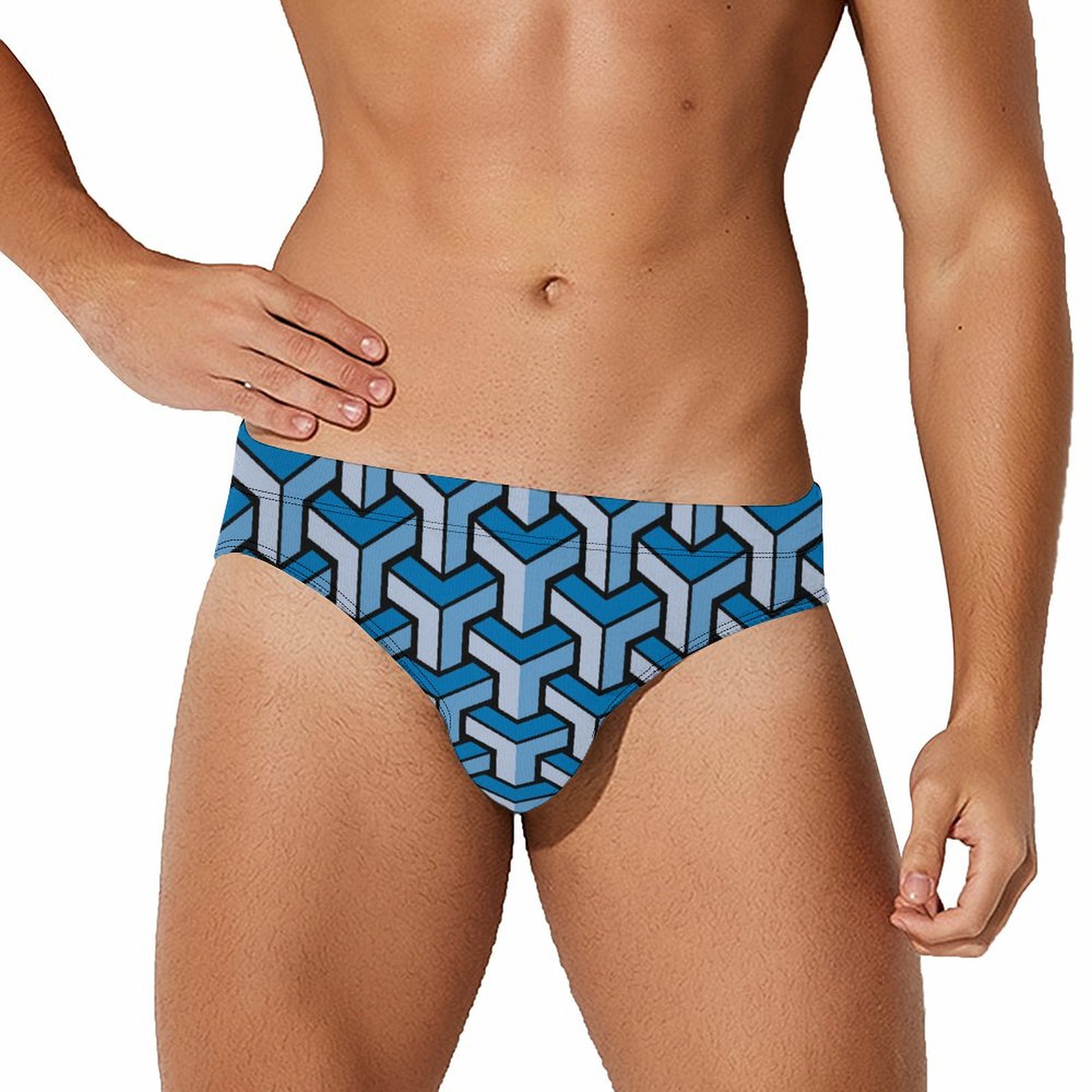 Blue Knots Full Print Trunks