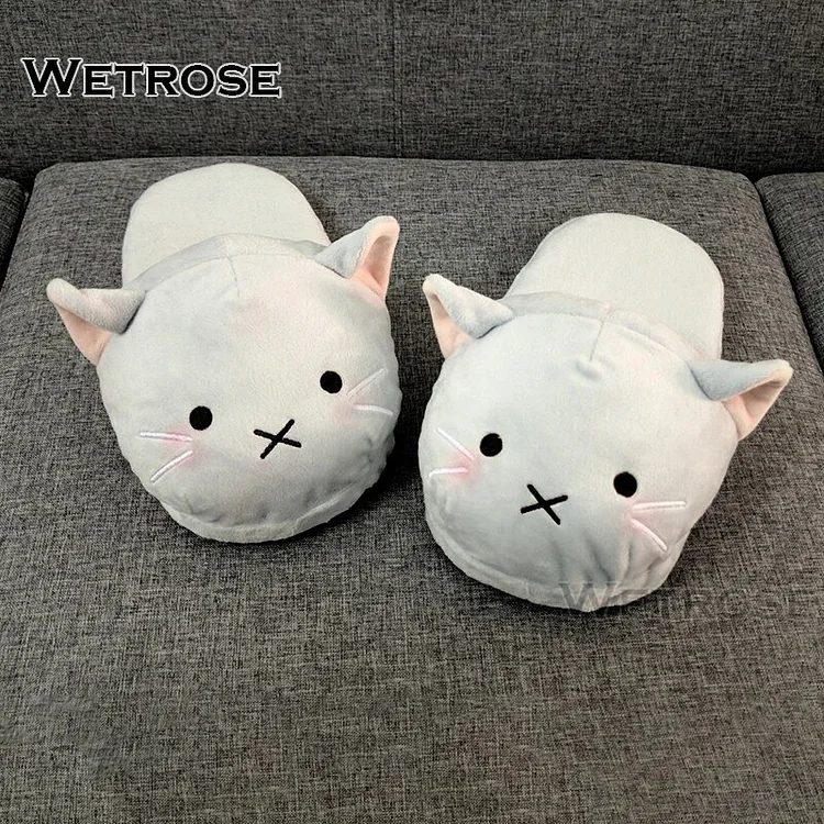 【Wetrose】In Stock Vestia Zeta 2023 Shoes Cotton Slippers Cosplay New Skin Casual Outfit Hololive ID Holo Vtuber Cute Cat Girl