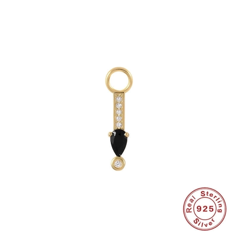 1 Piece 10mmKS115067-Z Sterling Silver Zircon Geometric Pendant Jewelry Accessories