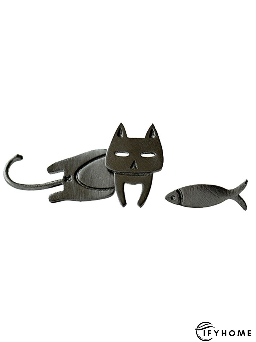 Cat And Fish Alloy Earrings | IFYHOME