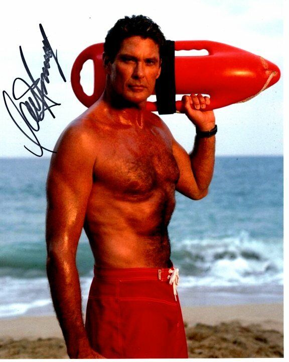 DAVID HASSELHOFF signed autographed BAYWATCH MITCH BUCHANNON 8x10 Photo Poster painting