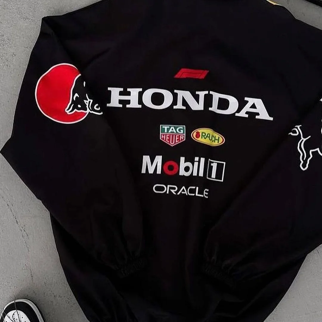 Unisex Classic Team Logo Retro Racing Jacket