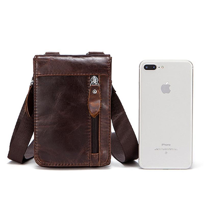 Leather Simple Style Chunky Sling Shoulder Bag Fanny Bag