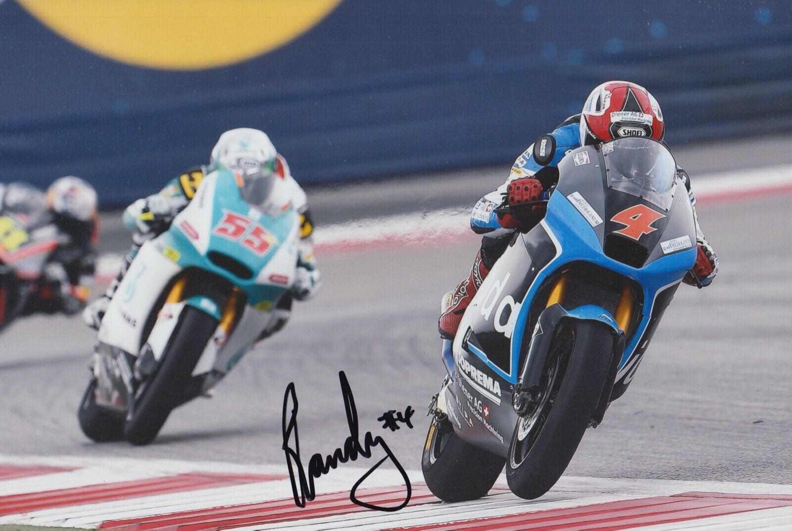 Randy Krummenacher Hand Signed 12x8 Photo Poster painting MotoGP Autograph IodaRacing Suter 2