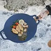 2Pcs Sapele Outdoor Grill Pan Handle Camping Anti-Scalding Barbecue Pan Handle