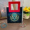 Sac &agrave; main DIY peinture en diamant avec poign&eacute;e carr&eacute;e, sac fourre-tout en peinture en diamant, kits de tote fourre-tout polyvalents, peintures en diamants, sacs &agrave; main cr&eacute;atifs pour femmes, cadeau artisanal pour filles (papillon en disque)