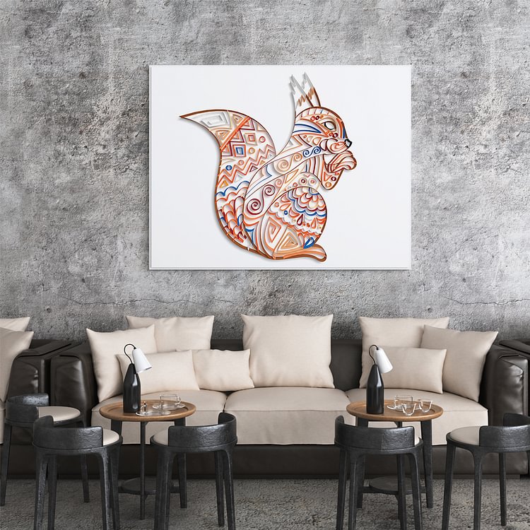 Paper Filigree Painting Kit -Squirrel