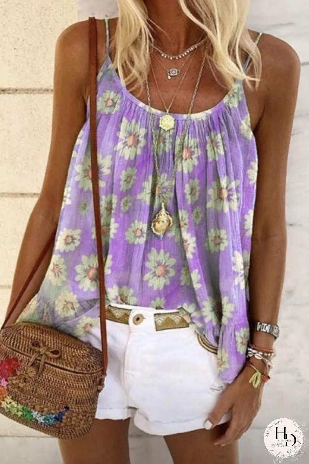 Casual Flower Printed Camisole (6 Colors) P10513