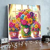 (Pre-Framed)Flowers-Special Shape Diamond Painting Kit(25x25cm)