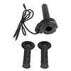 3Pin Electric Bike Throttle Handlebar with Grips Cover Ebike Throttle Grip Cable Kit 12V-72V Electric Bike Throttle Grip for Lectric XP4 Macfox X1 HappyRun Freego