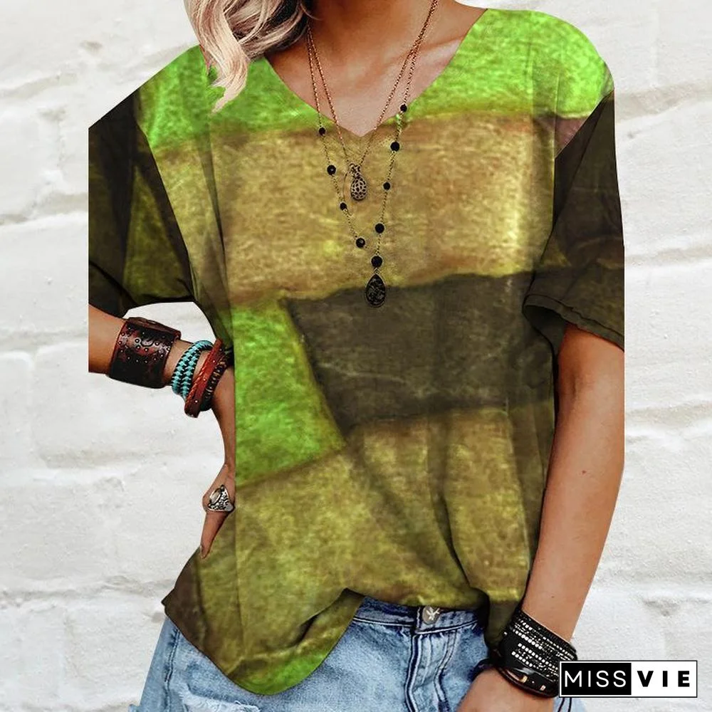 Color Block Daily Women T-Shirt