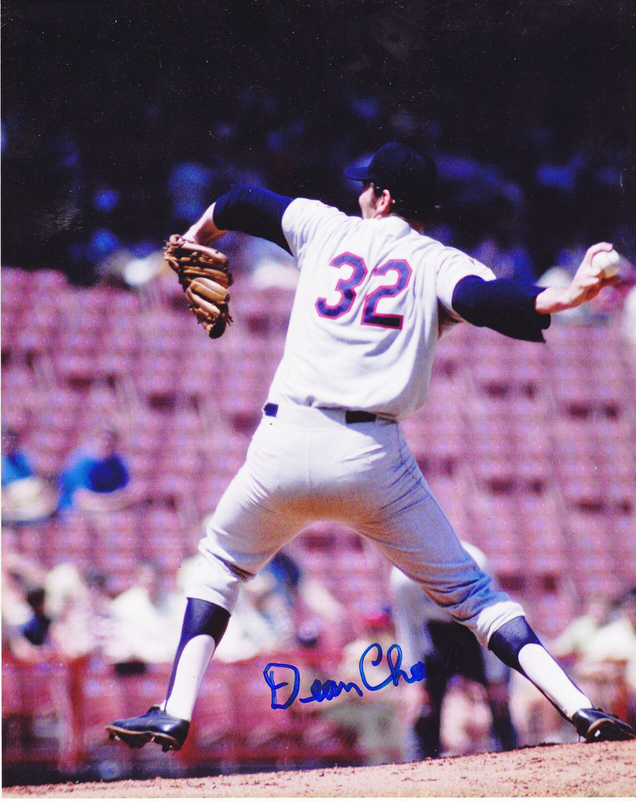 DEAN CHANCE MINNESOTA TWINS ACTION SIGNED 8x10