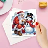 (US Only)6PCS DIY Santa Claus Diamond Art Greeting Cards Congratulations Cards & Gifts