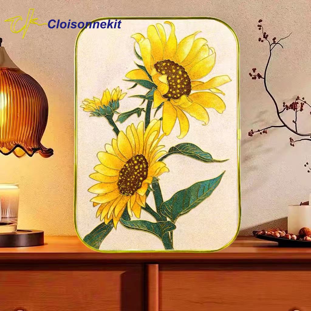 Sunflower Blaze-Cloisonne Painting Art Kits - Cloisonnekit