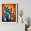 Abstract Cat Painting-11CT Stamped Cross Stitch 40*50cm/15.75*19.69in