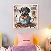 Dachshund In Coffee Cup-11CT Stamped Cross Stitch 40*40cm/15.75*15.75in
