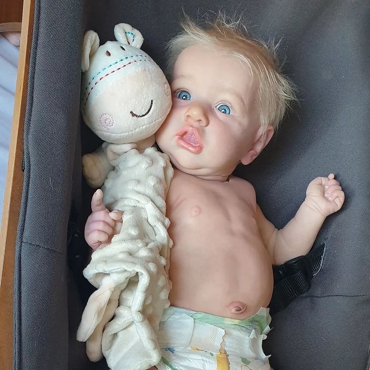  [Reborn Boy] 20'' Realistic Toddler Boy Reborn Baby with Curly Blonde Hair Named Robert - Reborndollsshop®-Reborndollsshop®
