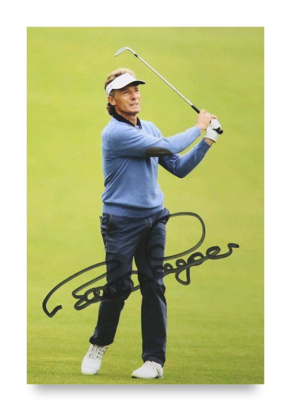 Bernhard Langer Signed 6x4 Photo Poster painting Golf Champion PGA Tour Masters Autograph + COA