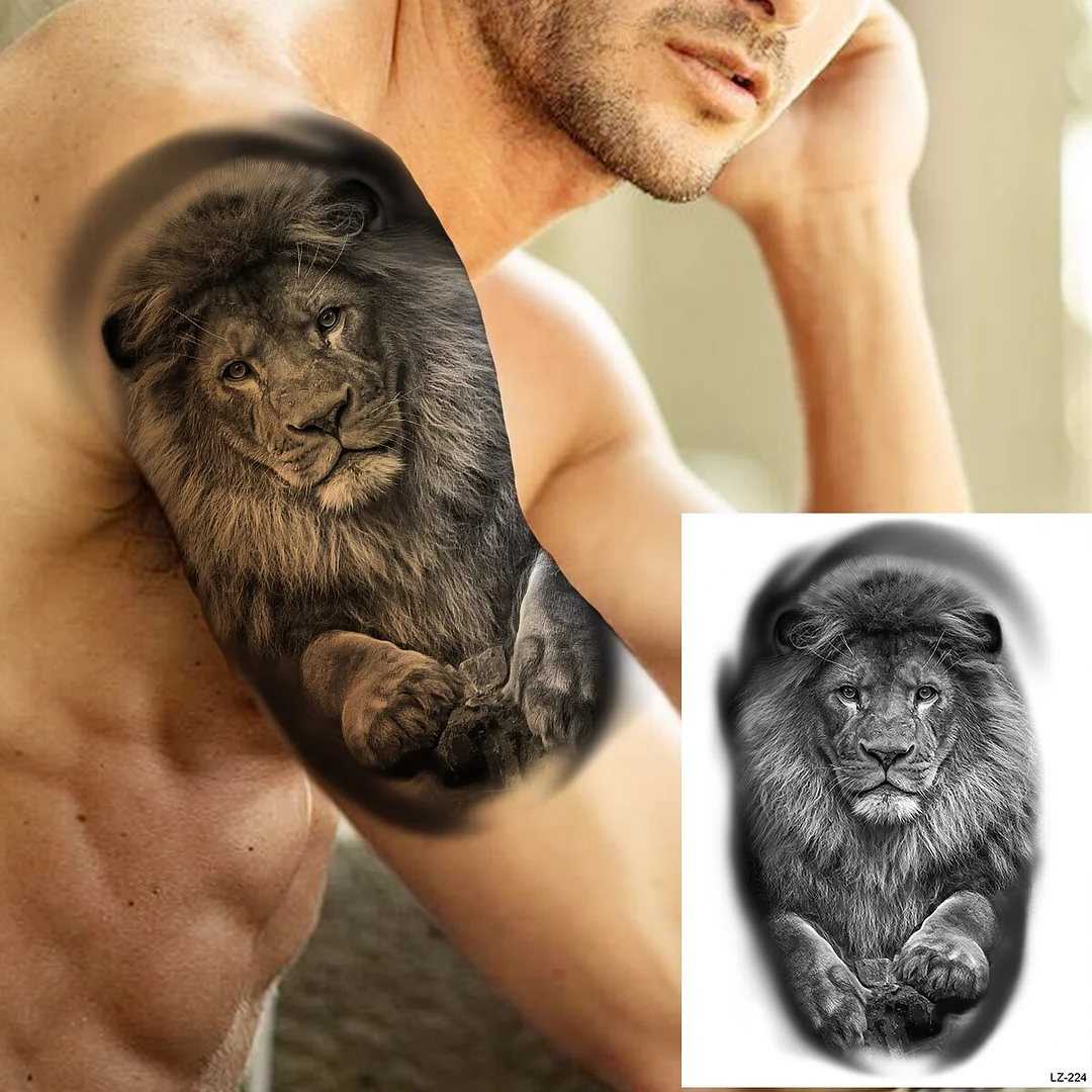 Sdrawing Cuttlefish Skeletion Scary Temporary Tattoos For Men Women Pirate Tiger Skull Totem Fake Tattoo Sticker Tatoos Octopus