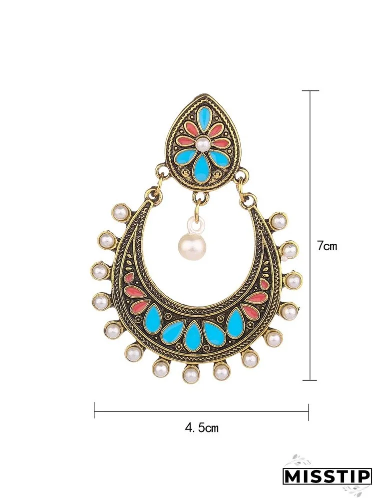 Faux Pearl Decor Drop Earrings