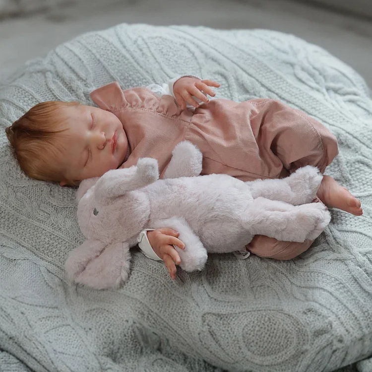[Heartbeat & Sound] 20" Silicone Vinyl Body Reborn Sleeping Girl Ruker,Gift Set with Clothes and Pacifier Rebornartdoll® RSAW-Rebornartdoll®